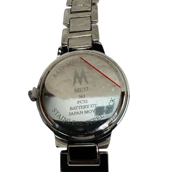 Melania Trump Collection Silver Tone Watch with Rhinestones Roman Numerals NWOT - Picture 7 of 12